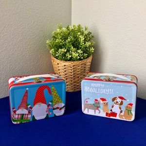 Pair of Mini Christmas Tins